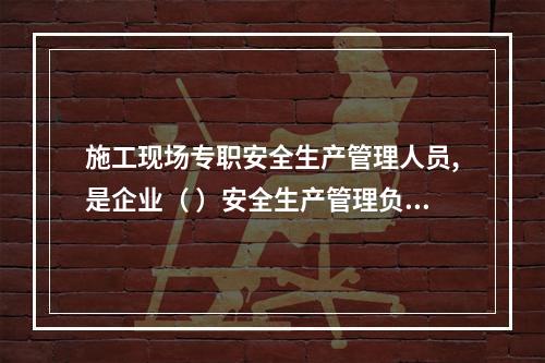 施工现场专职安全生产管理人员,是企业（ ）安全生产管理负责人