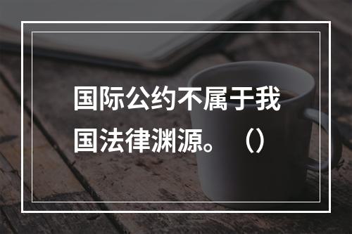 国际公约不属于我国法律渊源。（）