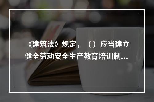 《建筑法》规定，（ ）应当建立健全劳动安全生产教育培训制度，