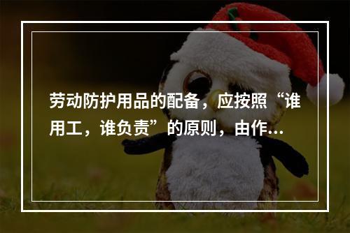 劳动防护用品的配备，应按照“谁用工，谁负责”的原则，由作业人