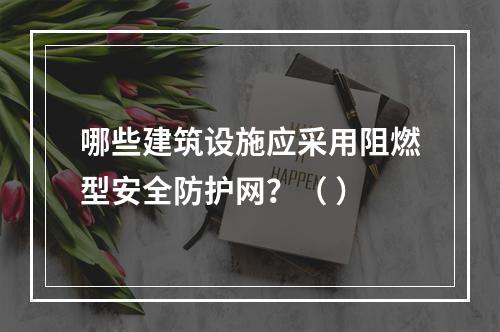 哪些建筑设施应采用阻燃型安全防护网？（ ）