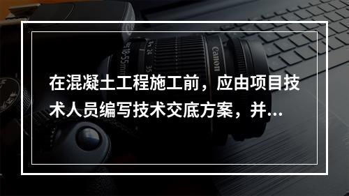 在混凝土工程施工前，应由项目技术人员编写技术交底方案，并经（