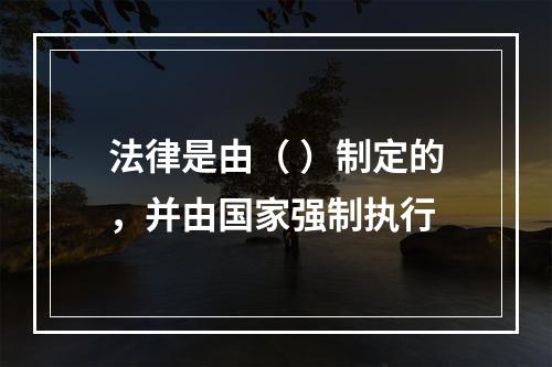 法律是由（ ）制定的，并由国家强制执行