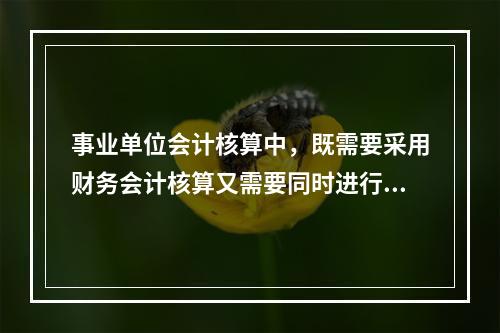 事业单位会计核算中，既需要采用财务会计核算又需要同时进行预算