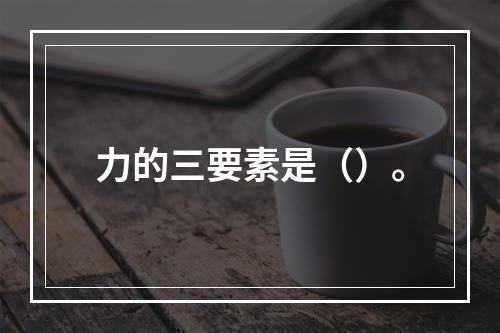 力的三要素是（）。