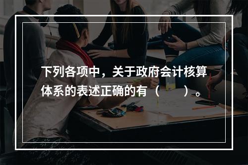 下列各项中，关于政府会计核算体系的表述正确的有（　　）。