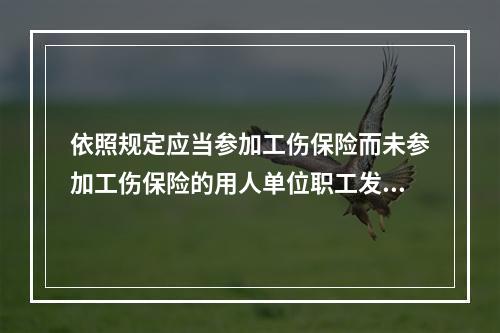 依照规定应当参加工伤保险而未参加工伤保险的用人单位职工发生工