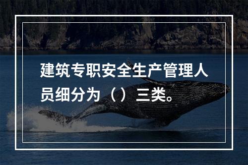 建筑专职安全生产管理人员细分为（ ）三类。