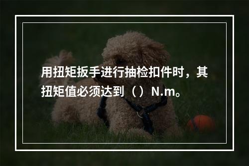 用扭矩扳手进行抽检扣件时，其扭矩值必须达到（ ）N.m。