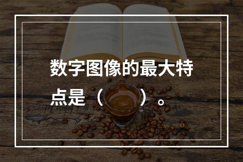 数字图像的最大特点是（　　）。