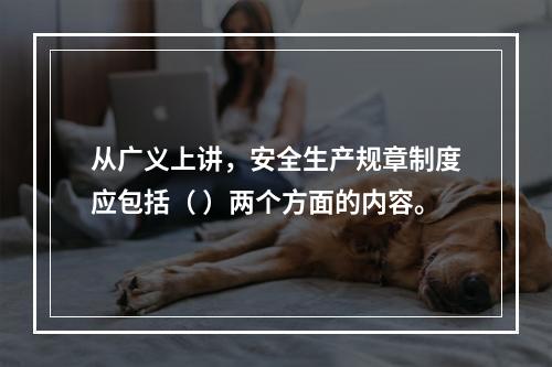 从广义上讲，安全生产规章制度应包括（ ）两个方面的内容。