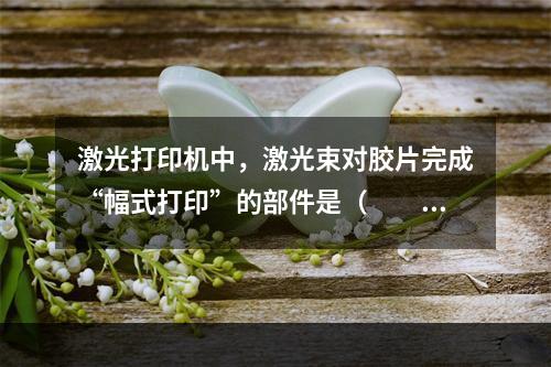 激光打印机中，激光束对胶片完成“幅式打印”的部件是（　　）。