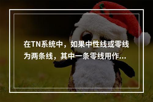 在TN系统中，如果中性线或零线为两条线，其中一条零线用作工作