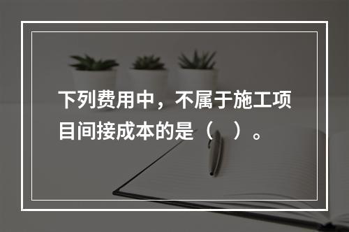 下列费用中，不属于施工项目间接成本的是（　）。