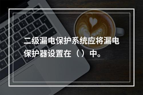 二级漏电保护系统应将漏电保护器设置在（ ）中。