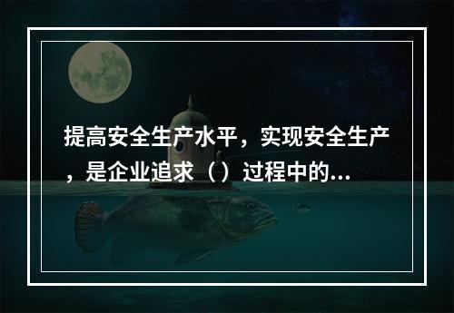 提高安全生产水平，实现安全生产，是企业追求（ ）过程中的重要