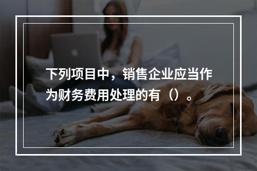 下列项目中，销售企业应当作为财务费用处理的有（）。