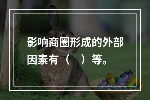 影响商圈形成的外部因素有（　）等。