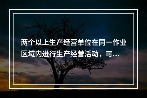 两个以上生产经营单位在同一作业区域内进行生产经营活动，可能危