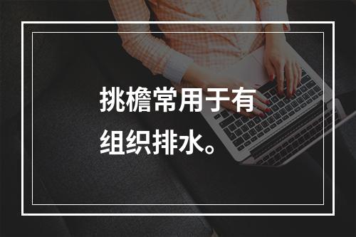 挑檐常用于有组织排水。