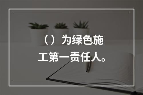 （ ）为绿色施工第一责任人。