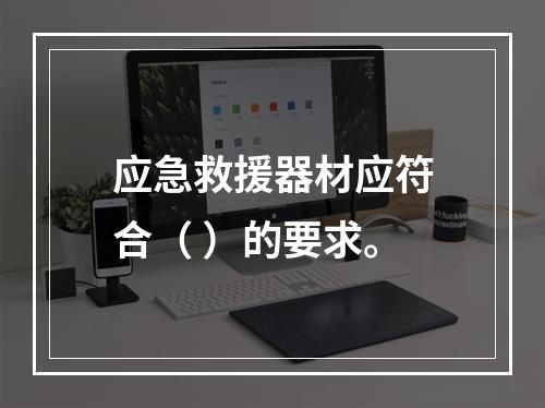 应急救援器材应符合（ ）的要求。