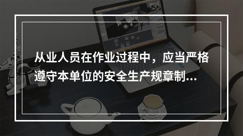 从业人员在作业过程中，应当严格遵守本单位的安全生产规章制度和