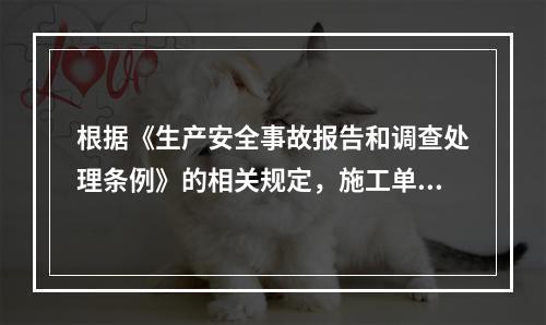 根据《生产安全事故报告和调查处理条例》的相关规定，施工单位对