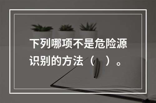 下列哪项不是危险源识别的方法（　）。