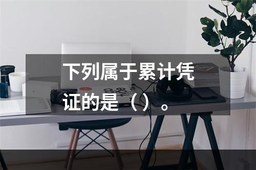 下列属于累计凭证的是（ ）。