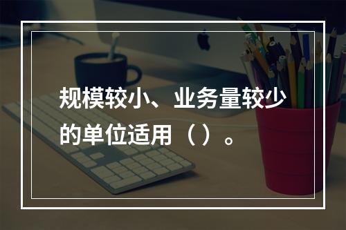 规模较小、业务量较少的单位适用（ ）。