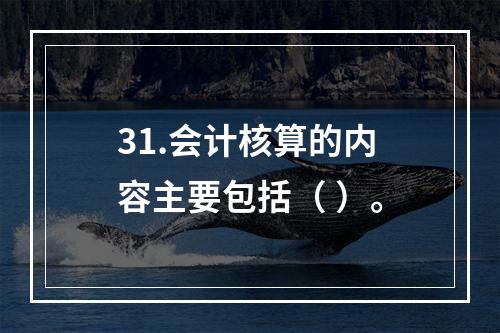 31.会计核算的内容主要包括（ ）。