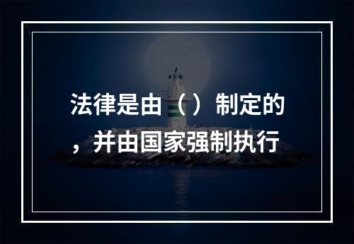 法律是由（ ）制定的，并由国家强制执行