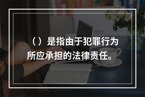 （ ）是指由于犯罪行为所应承担的法律责任。