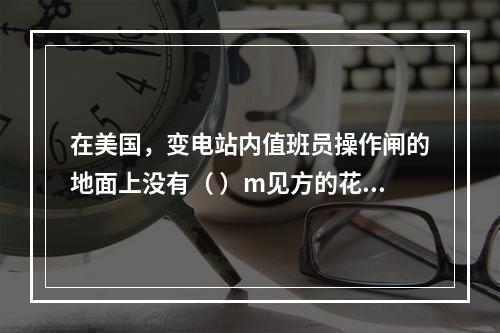 在美国，变电站内值班员操作闸的地面上没有（ ）m见方的花纹钢