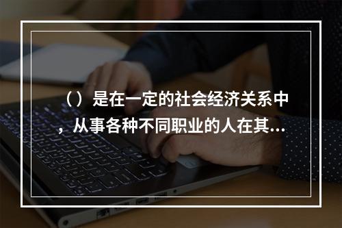 （ ）是在一定的社会经济关系中，从事各种不同职业的人在其特定