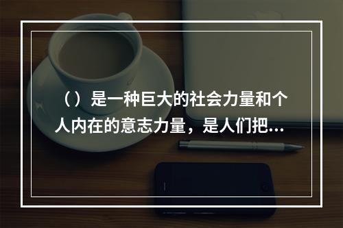 （ ）是一种巨大的社会力量和个人内在的意志力量，是人们把握现