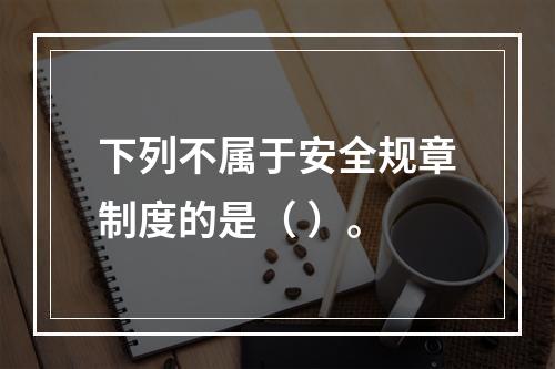 下列不属于安全规章制度的是（ ）。