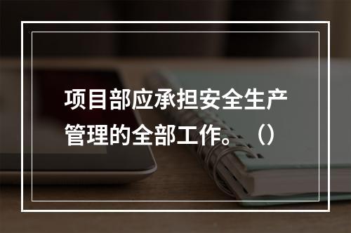 项目部应承担安全生产管理的全部工作。（）