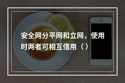 安全网分平网和立网，使用时两者可相互借用（ ）