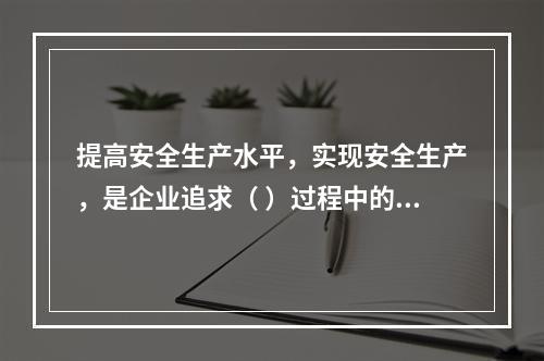 提高安全生产水平，实现安全生产，是企业追求（ ）过程中的重要