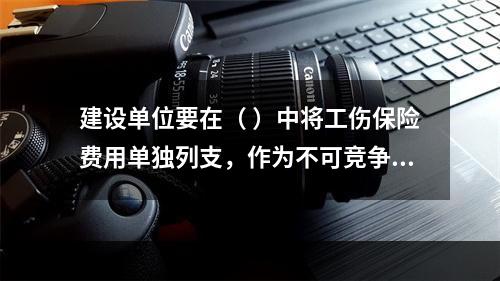 建设单位要在（ ）中将工伤保险费用单独列支，作为不可竞争费，