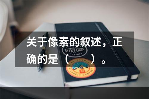 关于像素的叙述，正确的是（　　）。