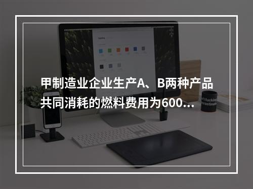 甲制造业企业生产A、B两种产品共同消耗的燃料费用为6000元