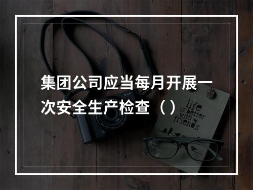 集团公司应当每月开展一次安全生产检查（ ）