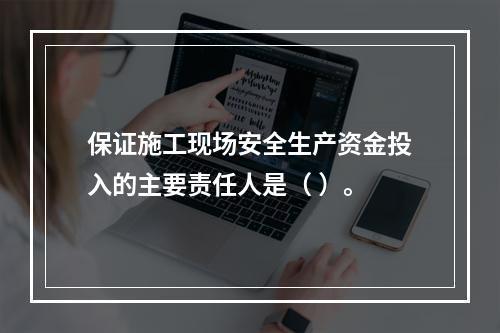 保证施工现场安全生产资金投入的主要责任人是（ ）。