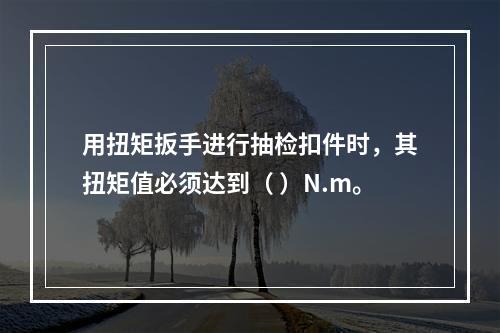 用扭矩扳手进行抽检扣件时，其扭矩值必须达到（ ）N.m。