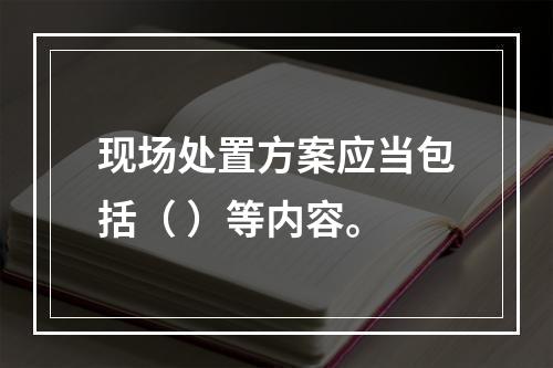 现场处置方案应当包括（ ）等内容。