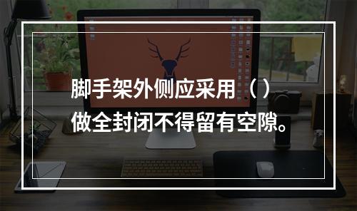 脚手架外侧应采用（ ）做全封闭不得留有空隙。