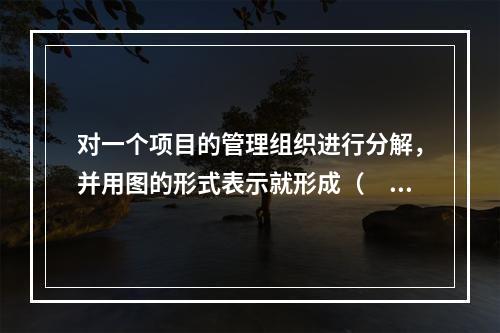 对一个项目的管理组织进行分解，并用图的形式表示就形成（　）。